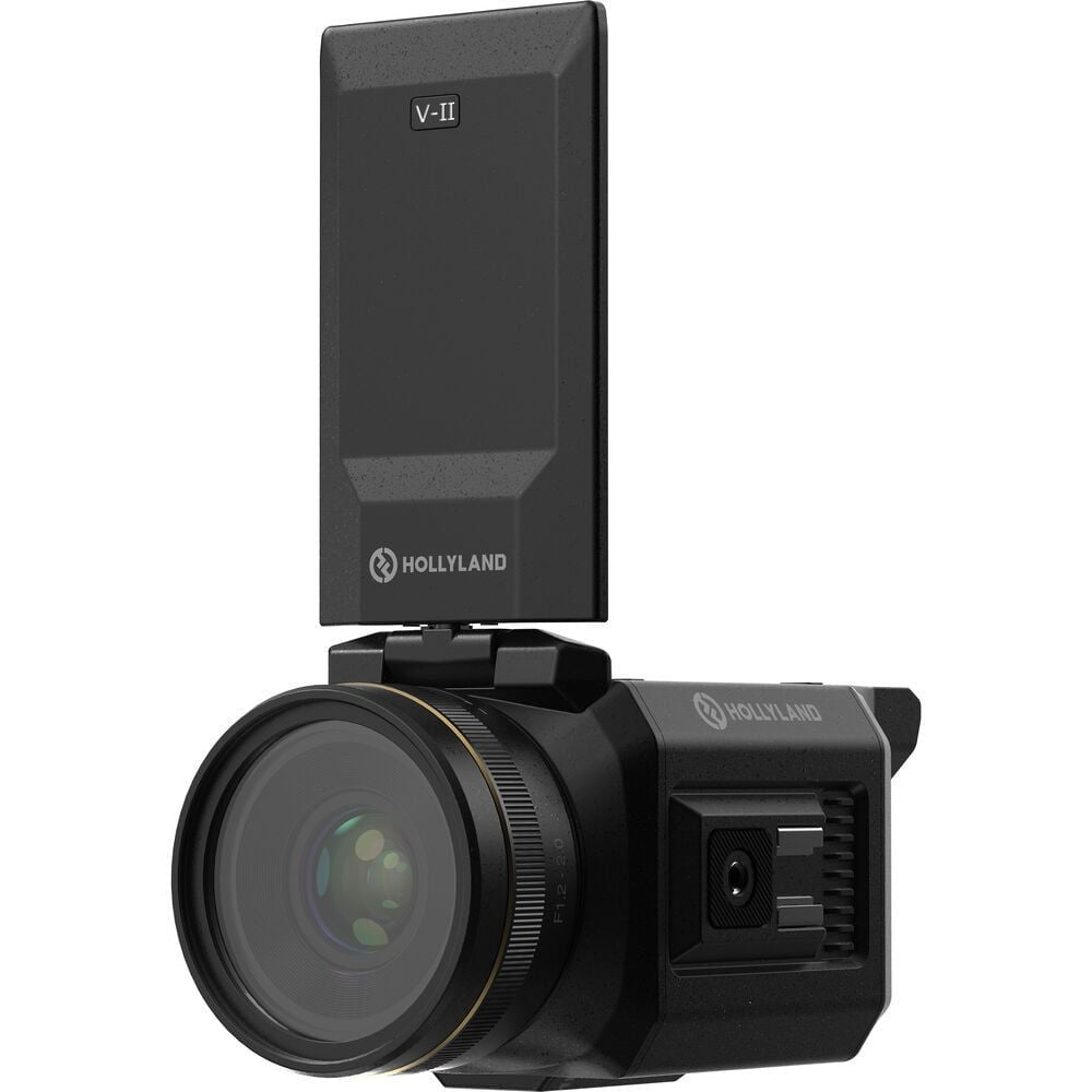 VenusLiv V2 livestream camera with rear display and front lens, black