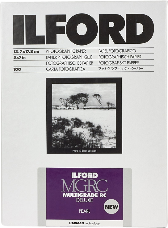Ilford Multigrade RC Deluxe Pearl photographic paper pack, 12.7×17.8 cm, 100 sheets