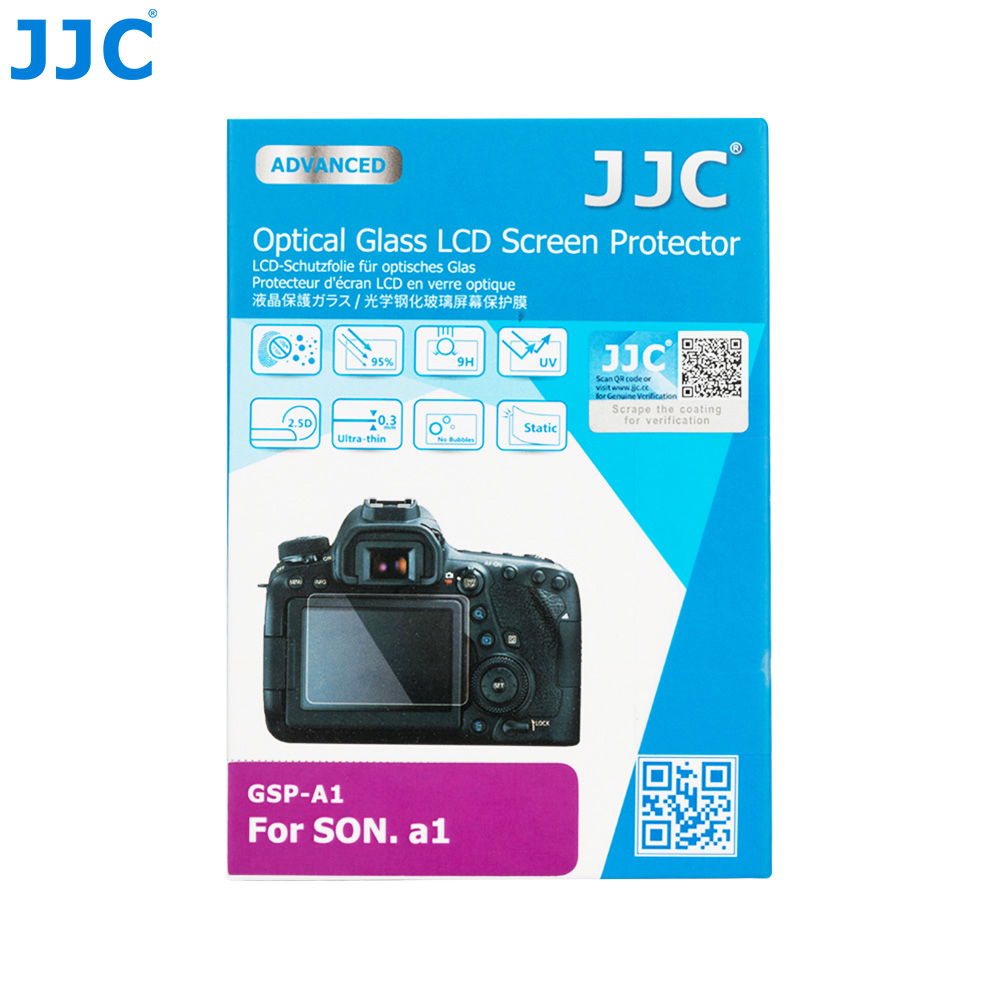 Film protecteur écran LCD verre optique pour Sony A1, boîte JJC