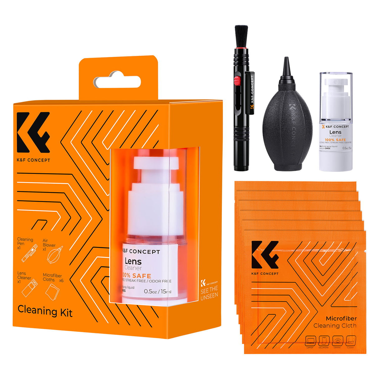 K&F Concept Kit 9-in-1 pentru curatarea lentilelor - View 5