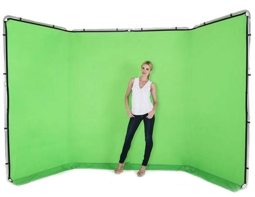 Lastolite Fundal Chroma Key verde Panoramic cu cadru inclus 4x2.30m - View 1