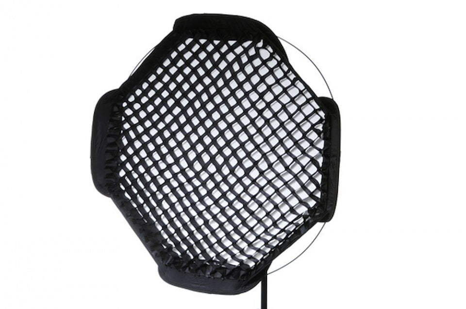 Grilaj pentru softbox octa: plasă albă pe cadru negru