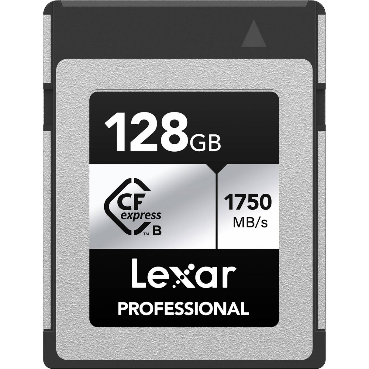 Card CFexpress Type B Lexar Professional 128GB, serie argintie, față neagră