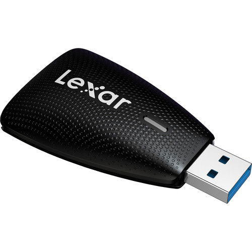 Black USB 3.1 card reader with exposed USB-A plug