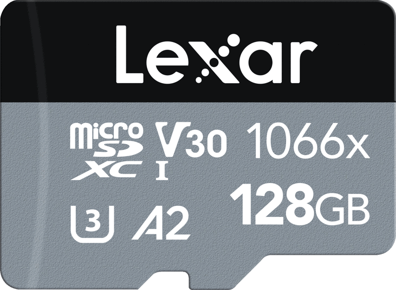 MicroSDXC memory card, V30 1066x 128GB U3 A2 UHS-I U1