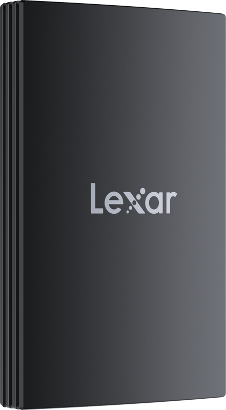 Lexar SL700 Armor portable SSD back panel, dark gray with vertical grip ridges