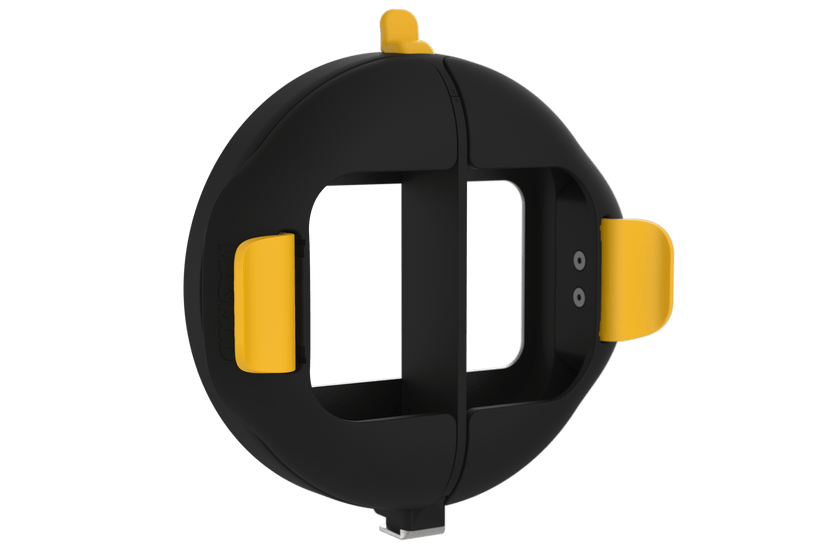 MagMod MagRing 2: black circular bracket with yellow side mounts and open center window
