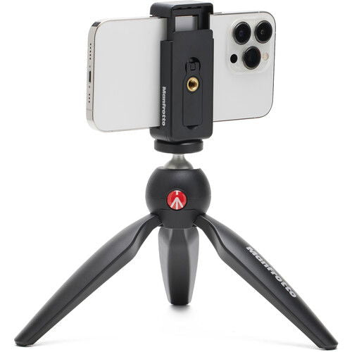 Manfrotto PIXI Smart Mini Tripod cu suport telefon (Negru)