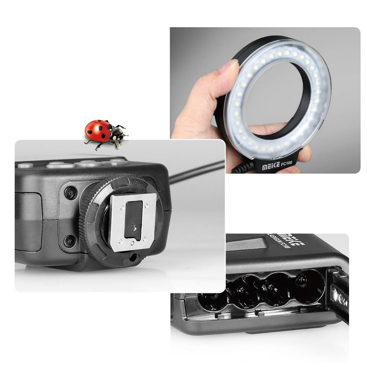 Meike FC-100 Ring Flash blit macro circular - View 4