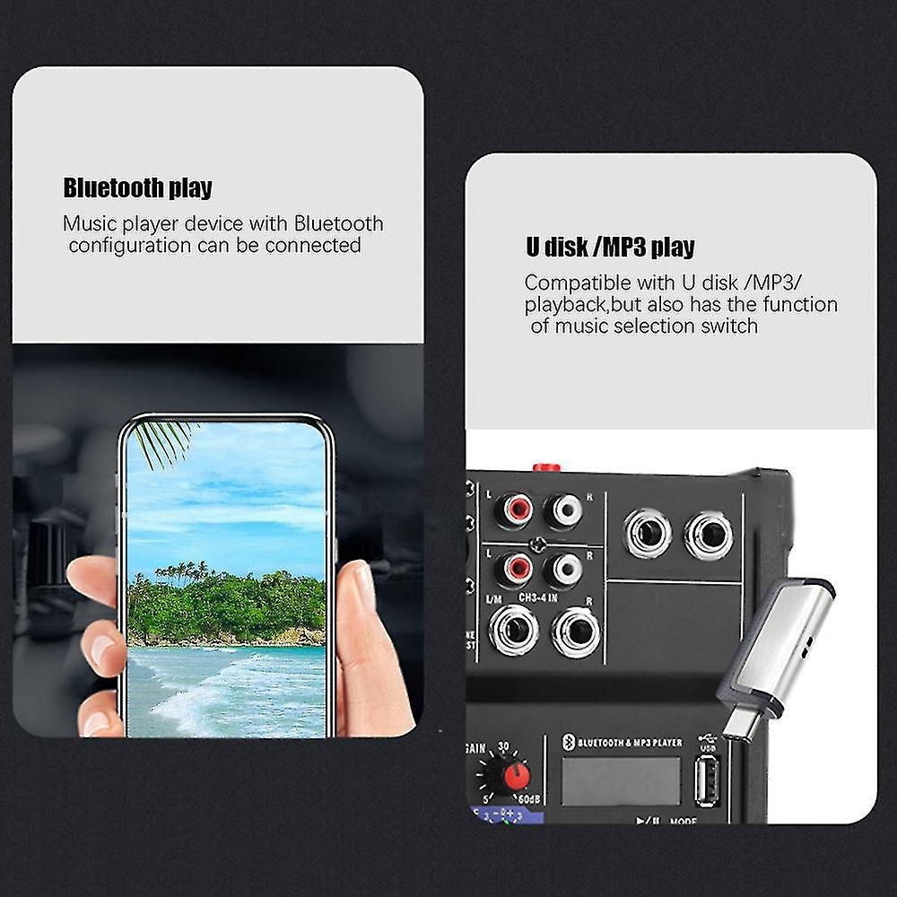 NWPro G4 Mixer Audio cu 4 Canale + 2 Microfoane wireless - View 2