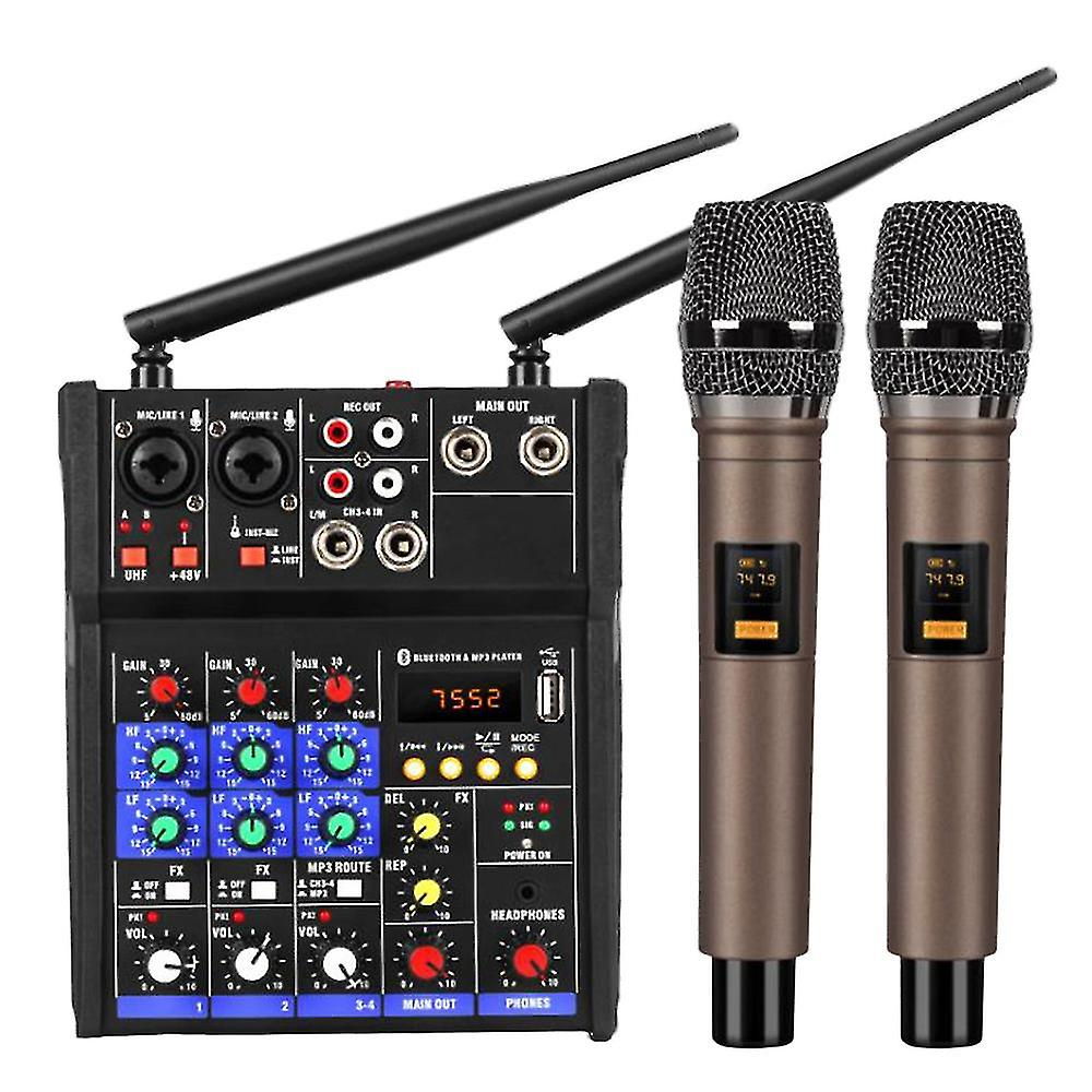 NWPro G4 Mixer Audio cu 4 Canale + 2 Microfoane wireless - View 1