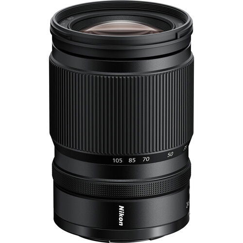 24-105mm f/4-7.1 lens from rear, showing focal-length scale and textured grip