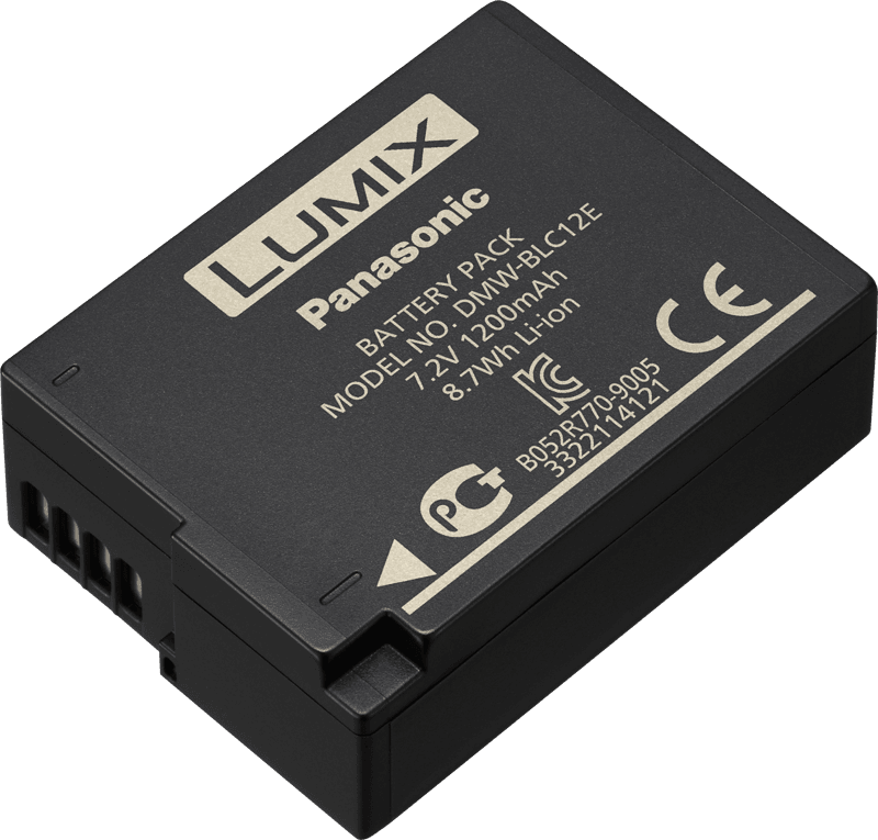 Li-ion camera battery pack DMW-BLC12E, black