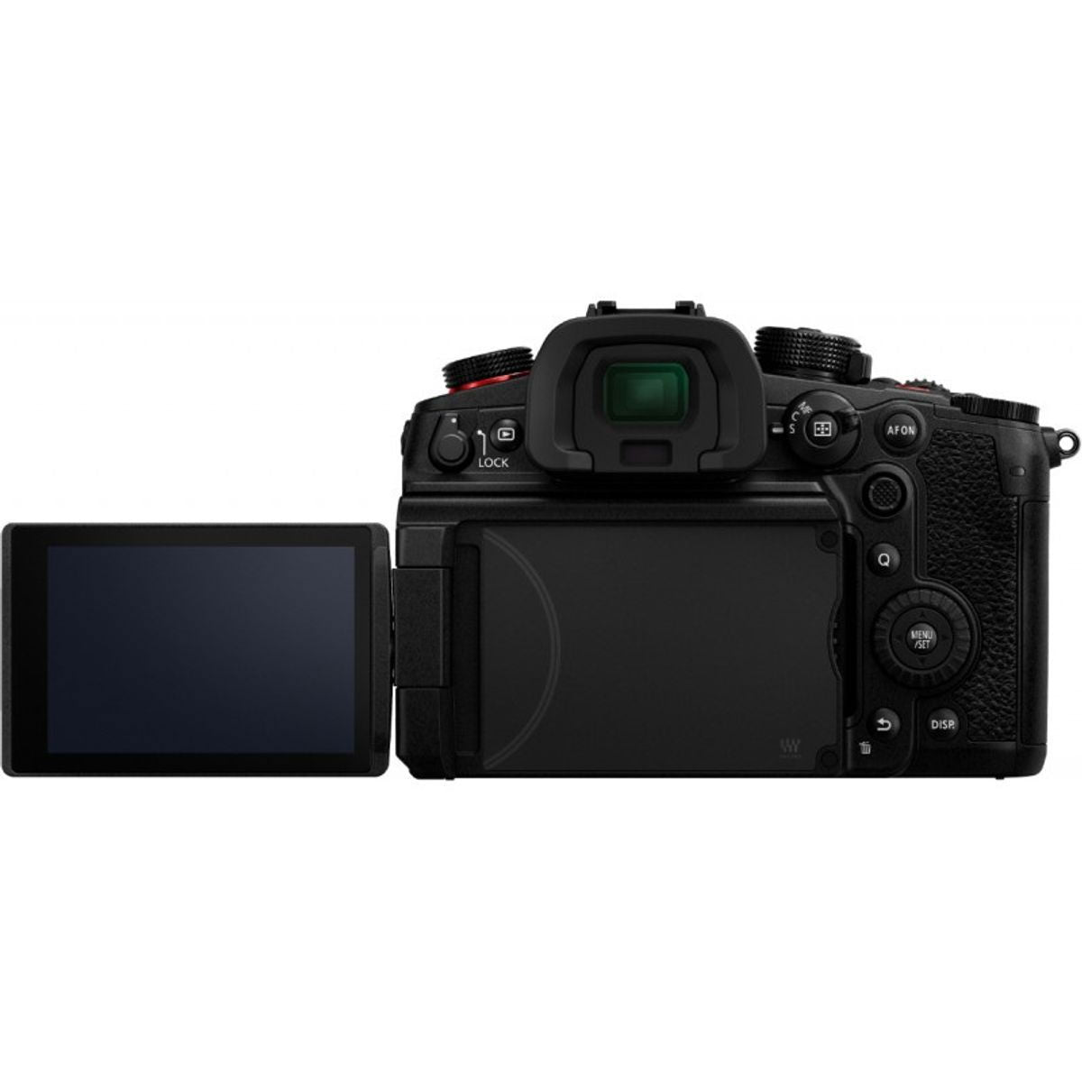 Lumix GH6 E mirrorless camera, rear view with LCD screen