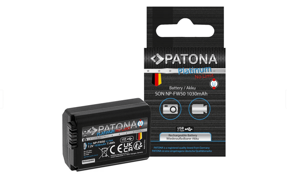 Patona platinum acumulator cu USB-C pentru SONY NP-FW50 - View 1