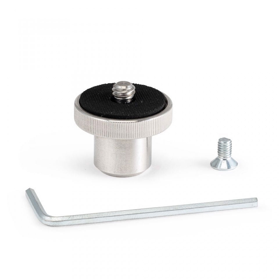 Placă adaptor 1/4" anti-alunecare, inserție neagră și șurub filetat