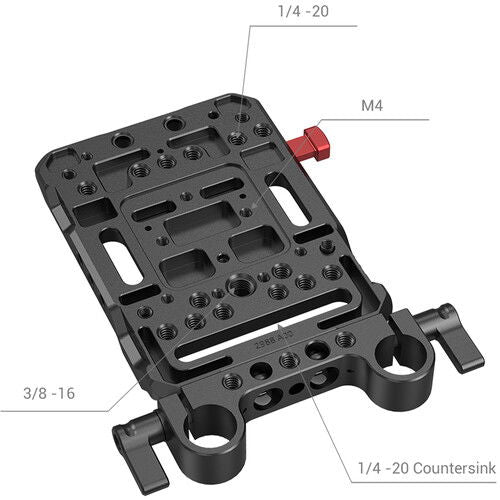 SmallRig 3016 Placa pentru baterie V-Lock cu clema pentru tija LWS de 15 mm - View 5