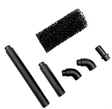 Set accesorii: 3 tuburi, 2 coturi și filtru de praf, pentru mini mașină de fum