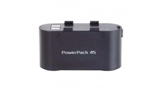 PowerPack 45 rechargeable battery pack, black rectangular with top contacts