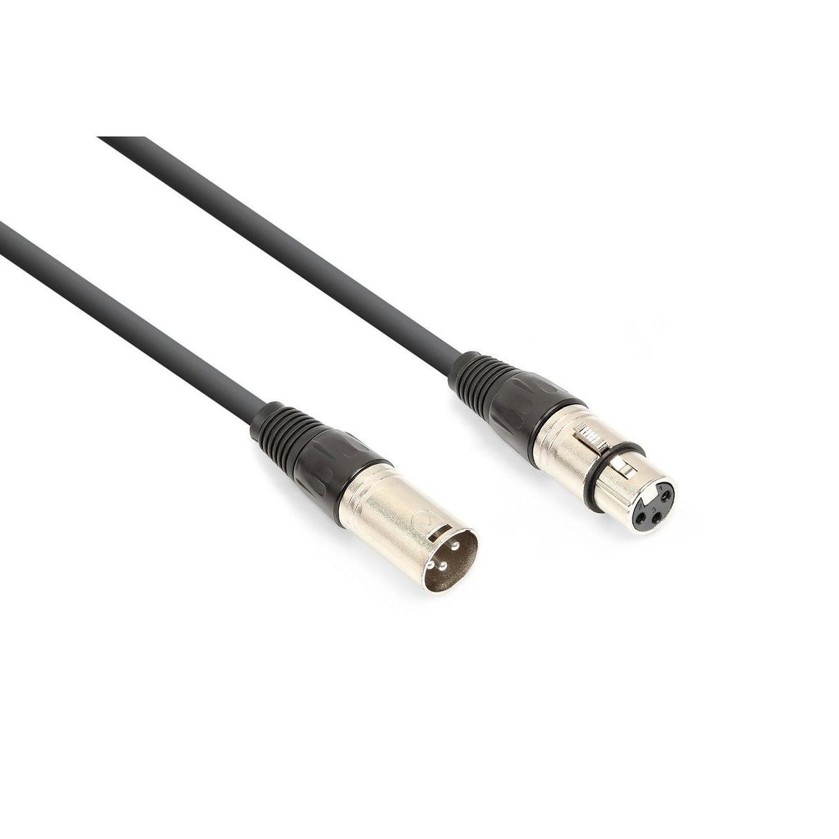 Cablu microfon XLR tată–XLR mamă 1.5 m, mufe XLR metalice