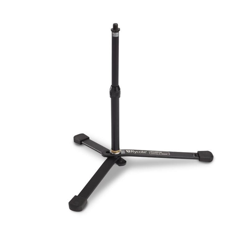 Mini sound stand with detachable base, black, three legs and adjustable center post