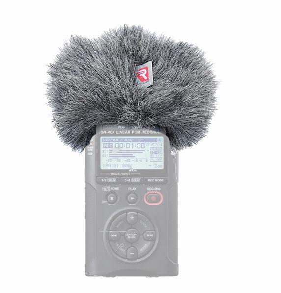 Protecție blană gri pentru recorder Tascam DR-40X, paravânt pufos