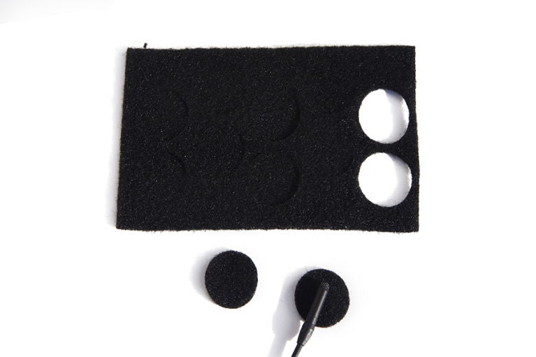 Rycote autocolant undercover lavalieră negru, panou cu două elemente