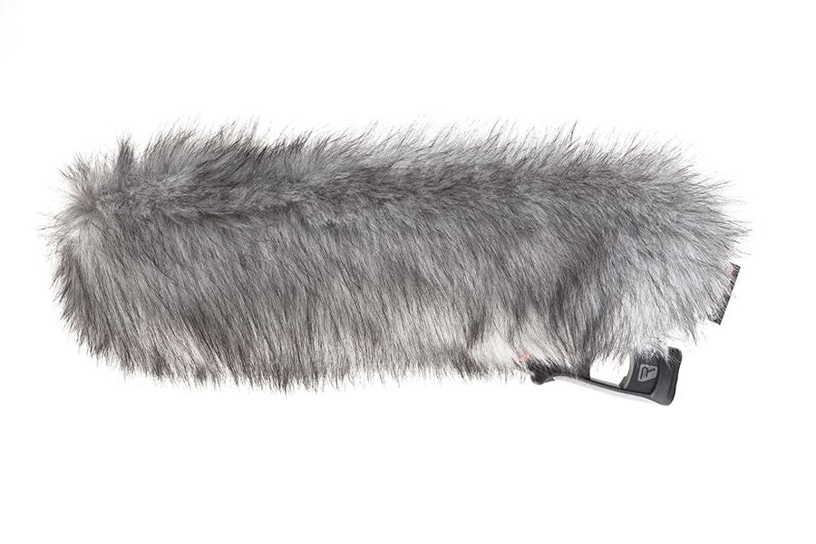 Protecție microfon Rycote Super-Shield (M), acoperire pufos gri cu etichetă