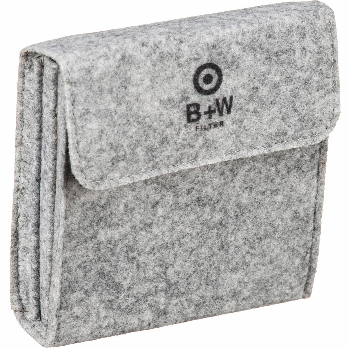Husă gri din material textil pentru 3 filtre, cu logo B+W pe față