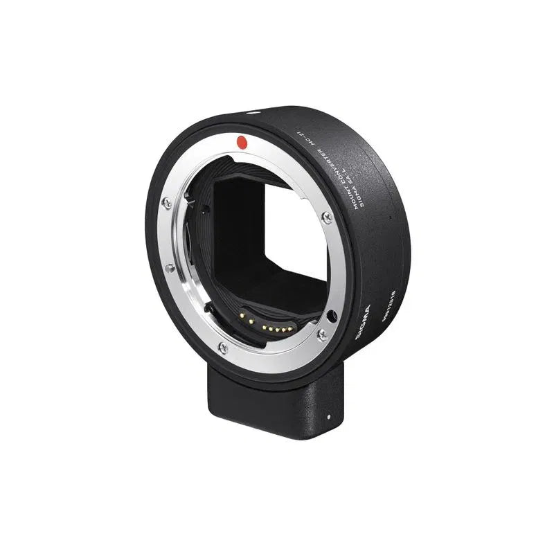 Adaptor foto Sigma MC-21, montură neagră, contacte electrice vizibile pentru camere