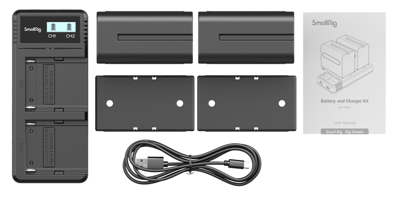 Smallrig 3823 NP-F970 Battery & Charger Kit - View 3