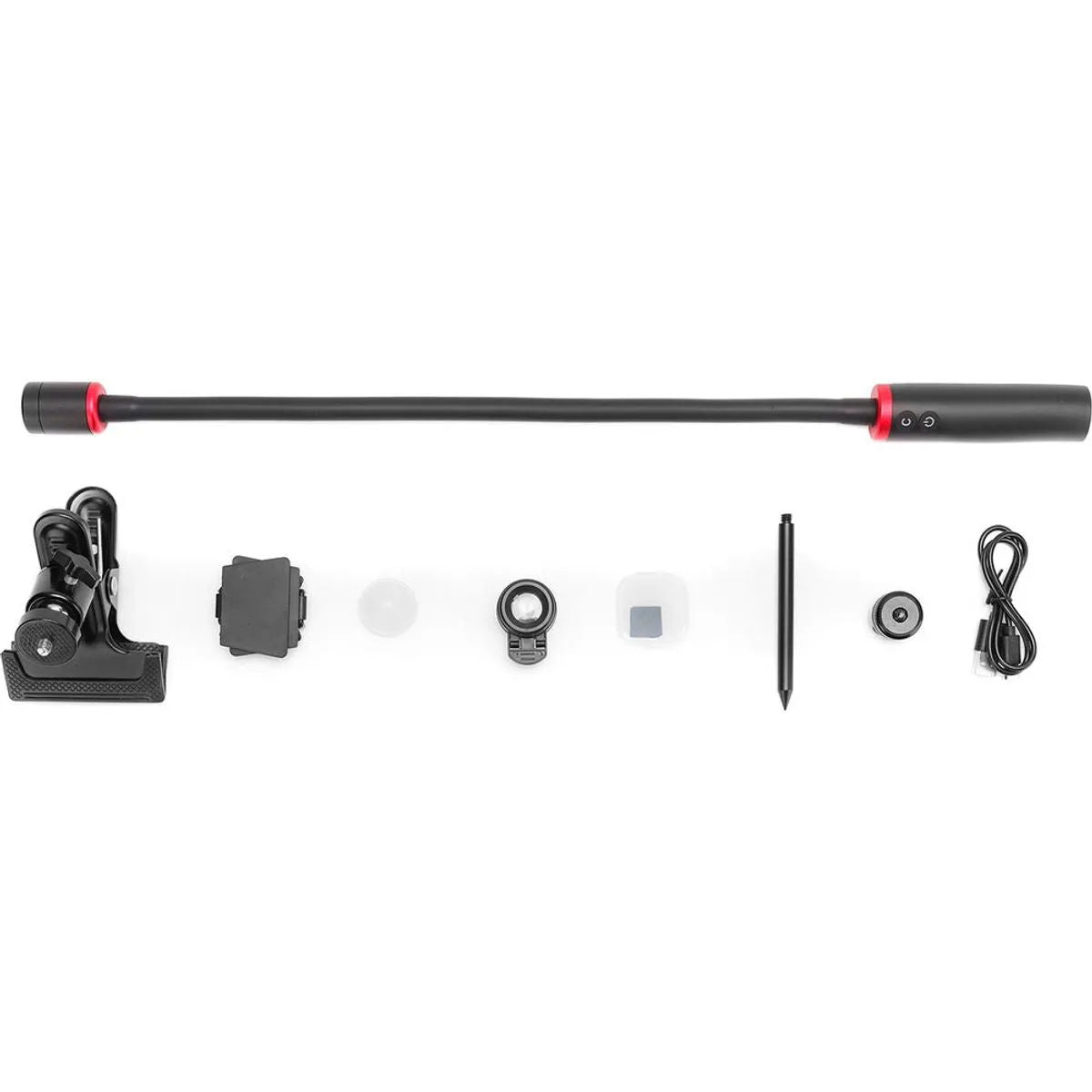 Macro LED light bar with end controls and cable, with included accessories