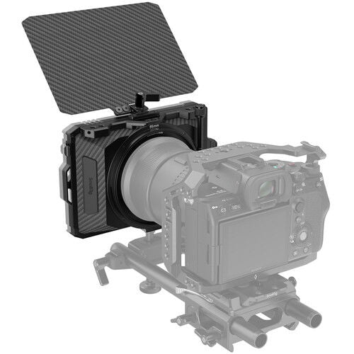 Mini matte box 3196 with open side panels, carbon-fiber top cover
