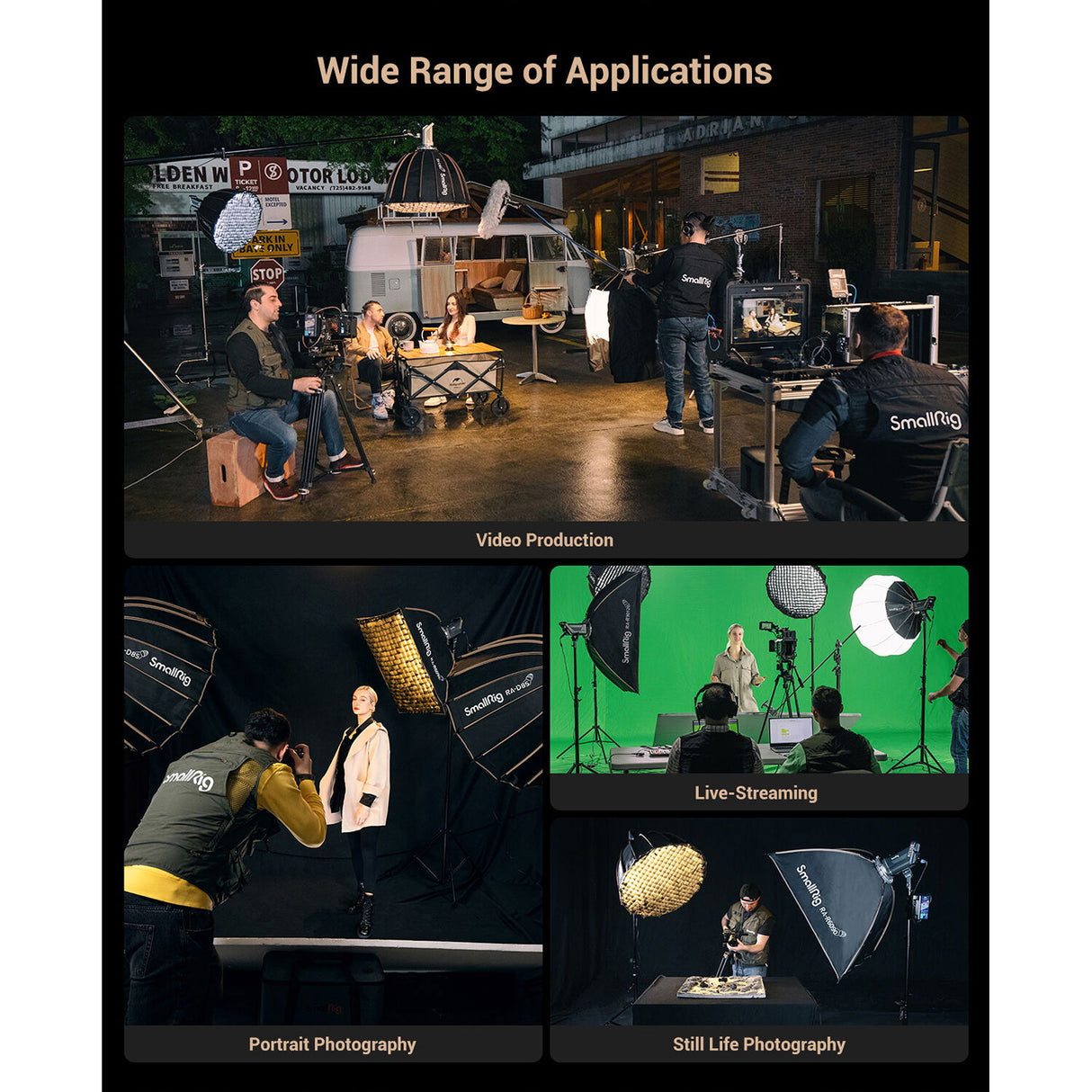 RC220D video light used for portrait, live-streaming, and still-life scenes