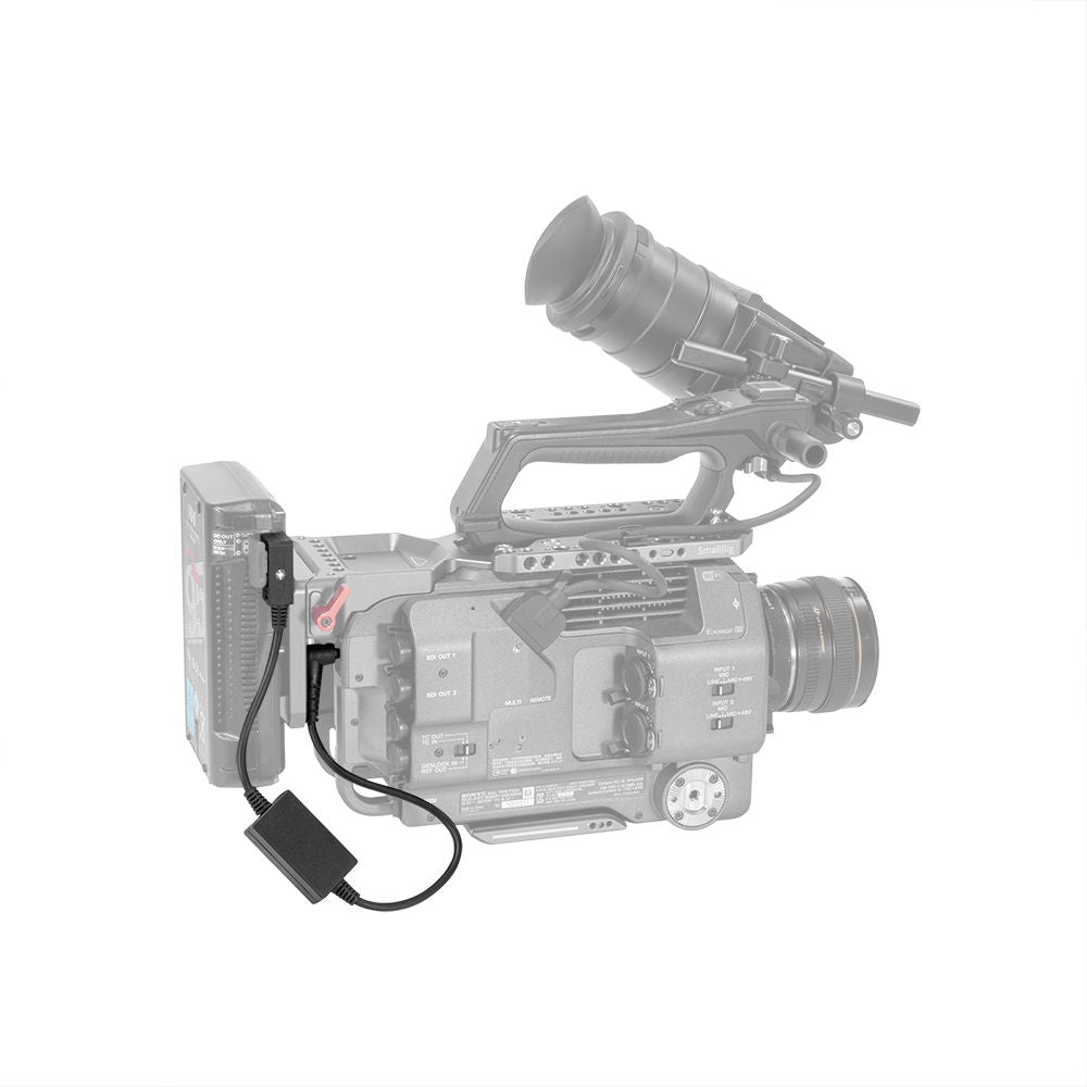 Cablu D-Tap atașat pe cameră, alimentare cu mufă DC 19,5 V