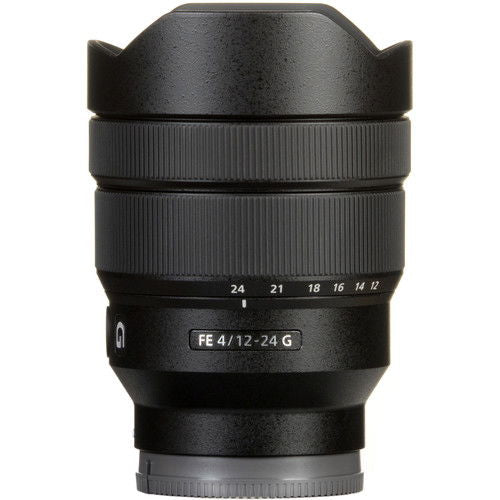 Obiectiv Sony FE 12-24mm f/4 G, baril negru cu inel de focalizare