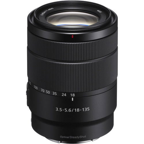 Obiectiv Sony E 18-135mm, negru, inel zoom cu marcaje pe tub