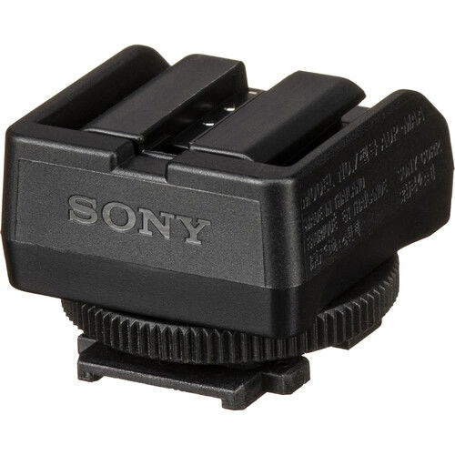 Black Sony adaptor with ridged grip and top connector slots