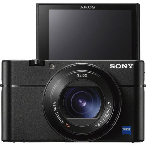 Front view compact camera with lens and ZEISS label