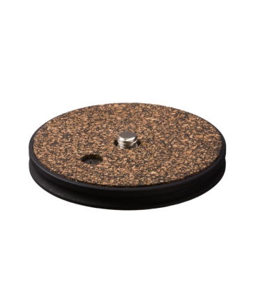 Placă rapidă SYRP de 90 mm: disc rotund cu șurub central și bază neagră