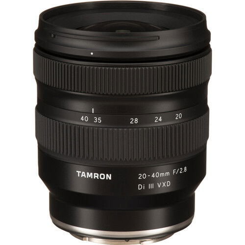 Tamron 20-40mm f/2.8 Di III VXD zoom lens, black barrel with front rim