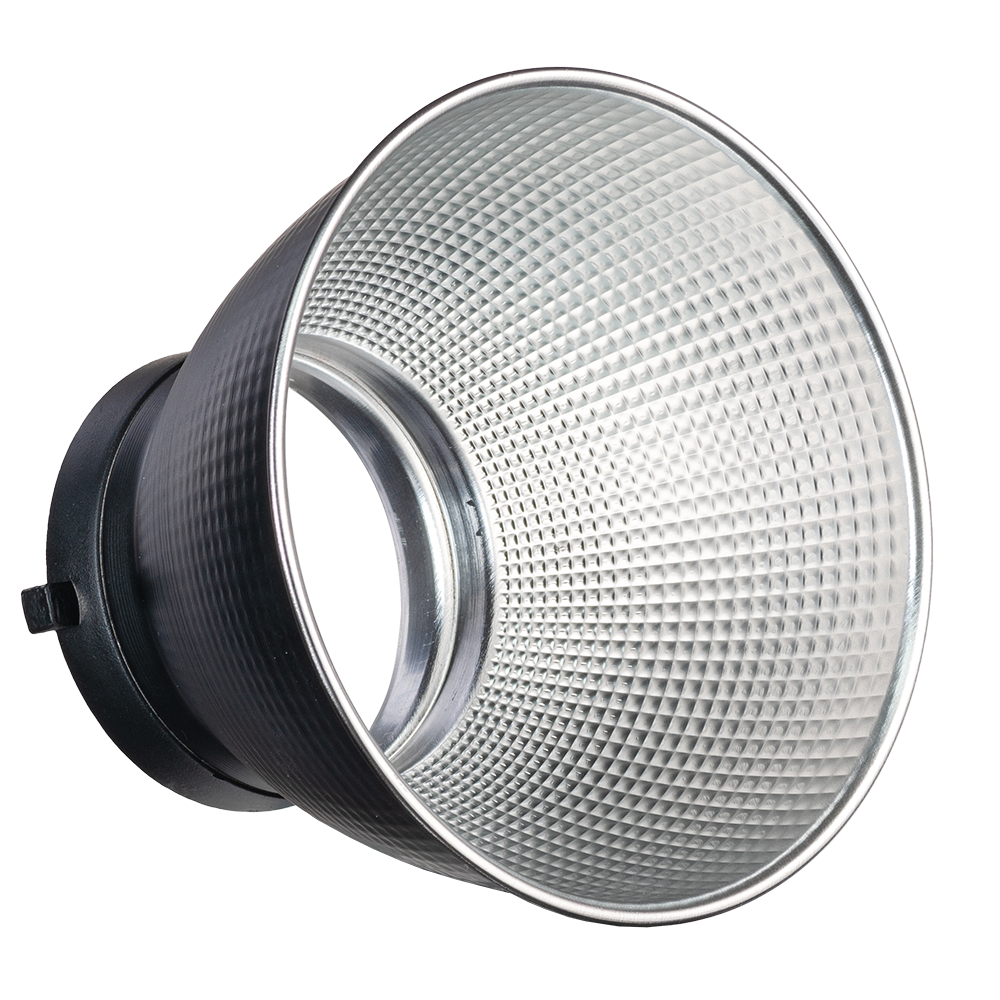 7-inch reflector dish with silver honeycomb grid and black rim