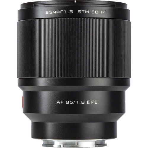 85mm f/1.8 FE II lens for Sony E, front view with engraved markings