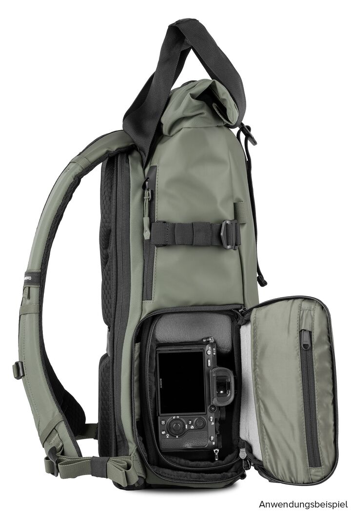 Wandrd PRVKE Photo Bundle 21L rucsac foto, expandabil 25L, laptop 16", Wasatch Green