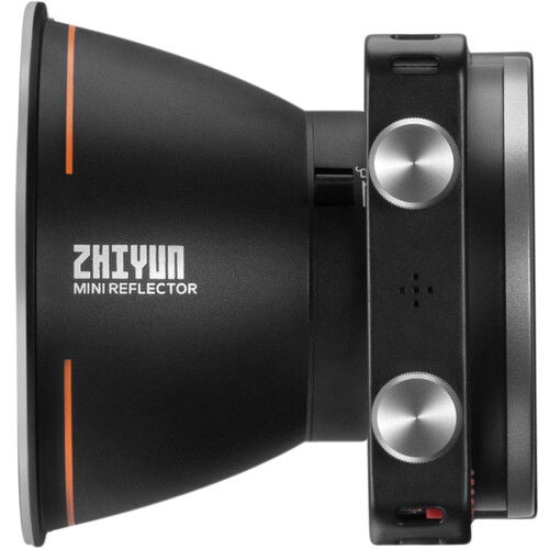 Proiector LED portabil Zhiyun MOLUS X100, panou lateral cu două butoane rotunde