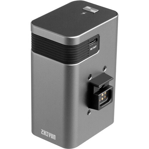 Bloc acumulator/driver pentru lumină LED cu carcasă gri și port lateral