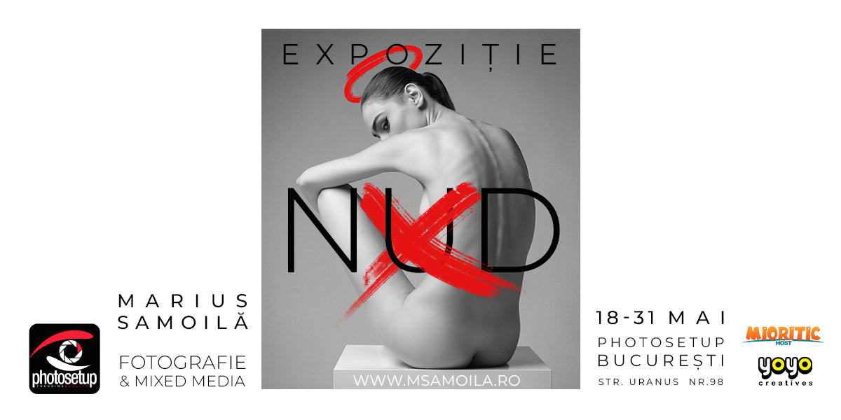 Expoziția foto „N.U.D.” semnată de Marius Samoilă ajunge în showroom-ul Photosetup