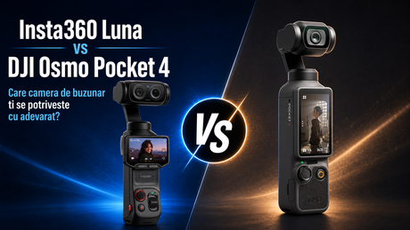 Insta360 Luna vs DJI Pocket 4: care cameră de buzunar ți se potrivește cu adevărat?