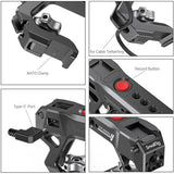 NATO clamp top handle detail with Type-C port and red record button