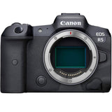 Canon EOS R5 mirrorless camera body, front view with lens mount